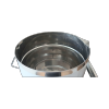 Container with a spout for wax, honey with a lid and handles (stainless)